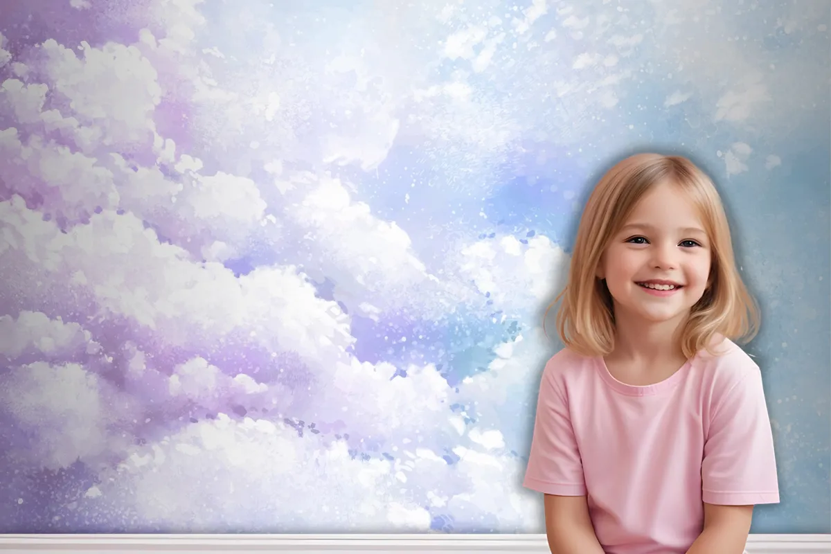 Gradient Pastel Sky Background Kids Wallpaper Mural