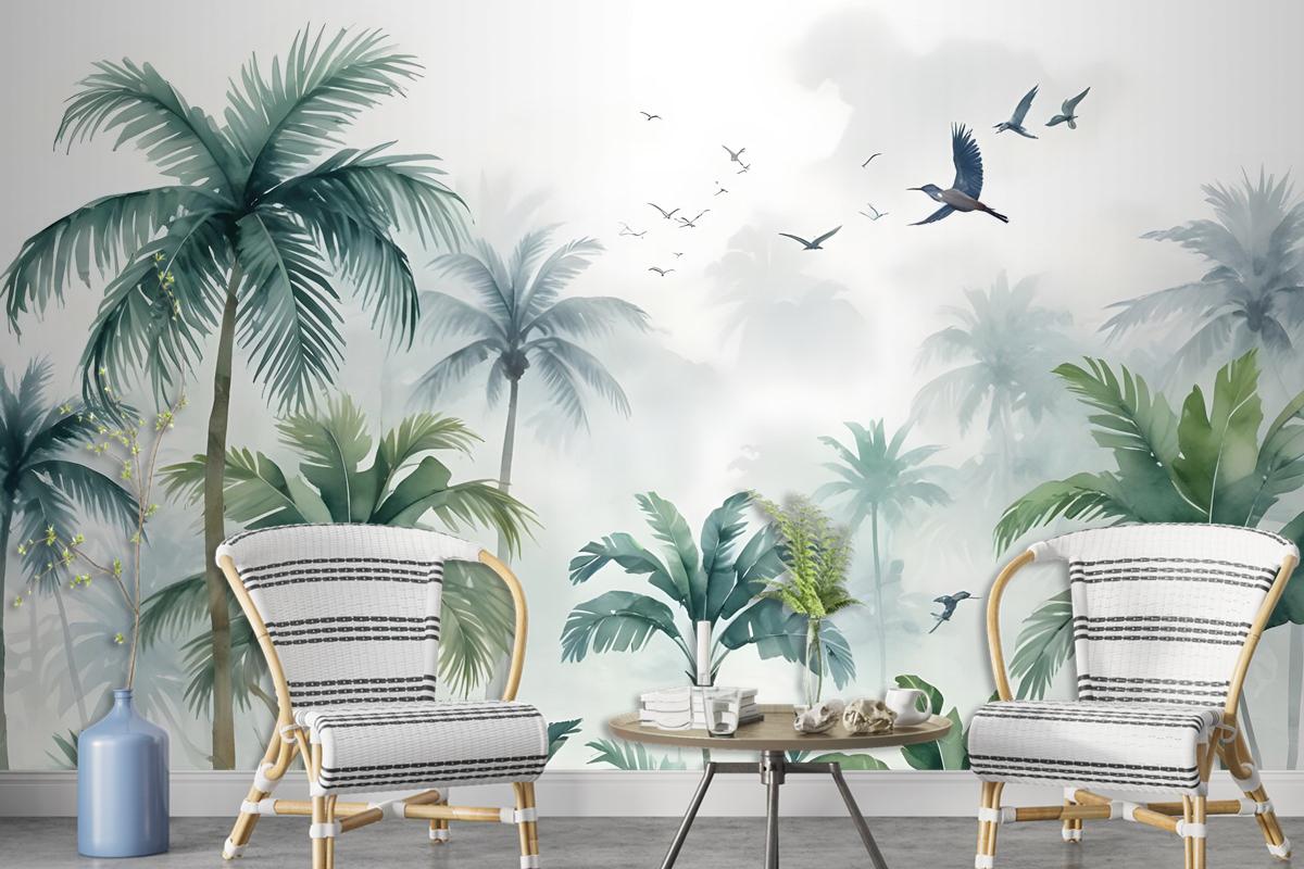 Green Tropical Forest Wallpaper Mural