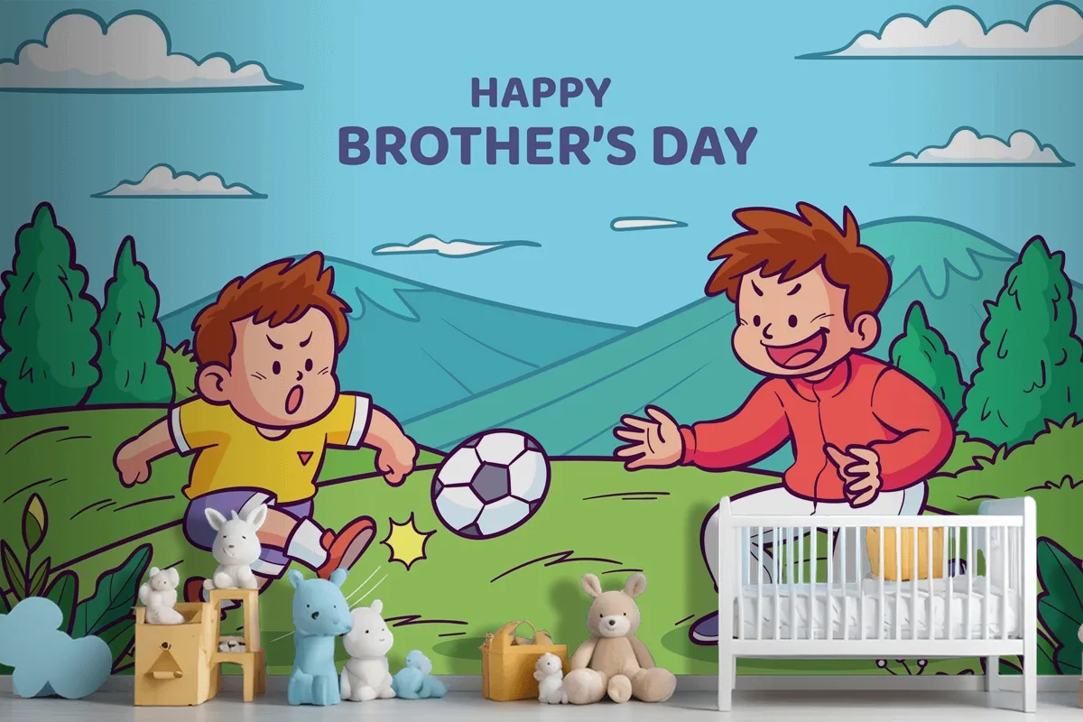 Hand Drawn Brothers Day Wallpaper Mural