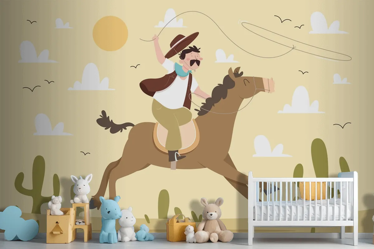 Hand Drawn Gaucho Background Wallpaper Mural