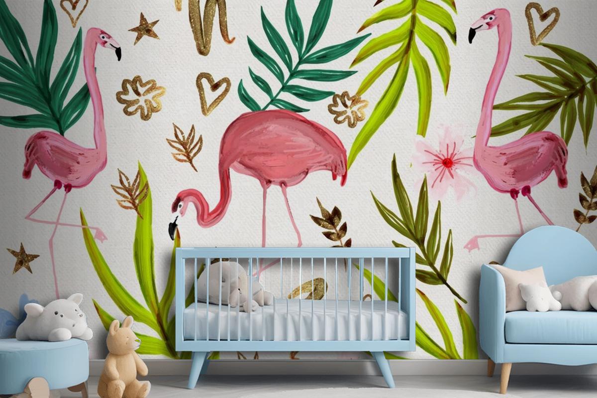 Hand Painted Watercolor Summer Wallpaper Mural