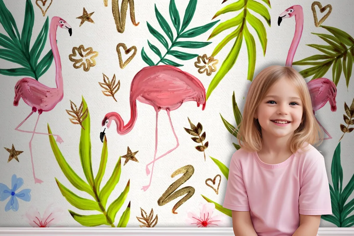 Hand Painted Watercolor Summer Wallpaper Mural