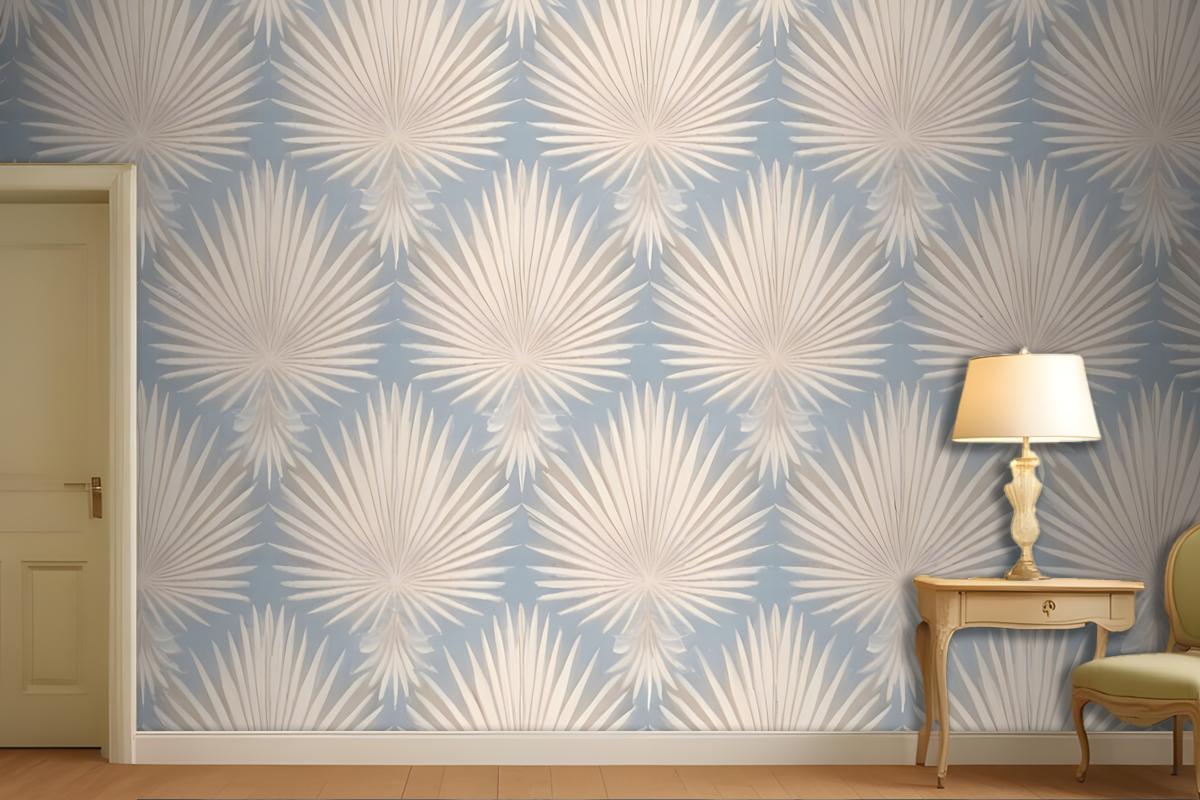 Light Pink Abstract Of Radiating Lines Sunburst Shapes Wallpaper Mural