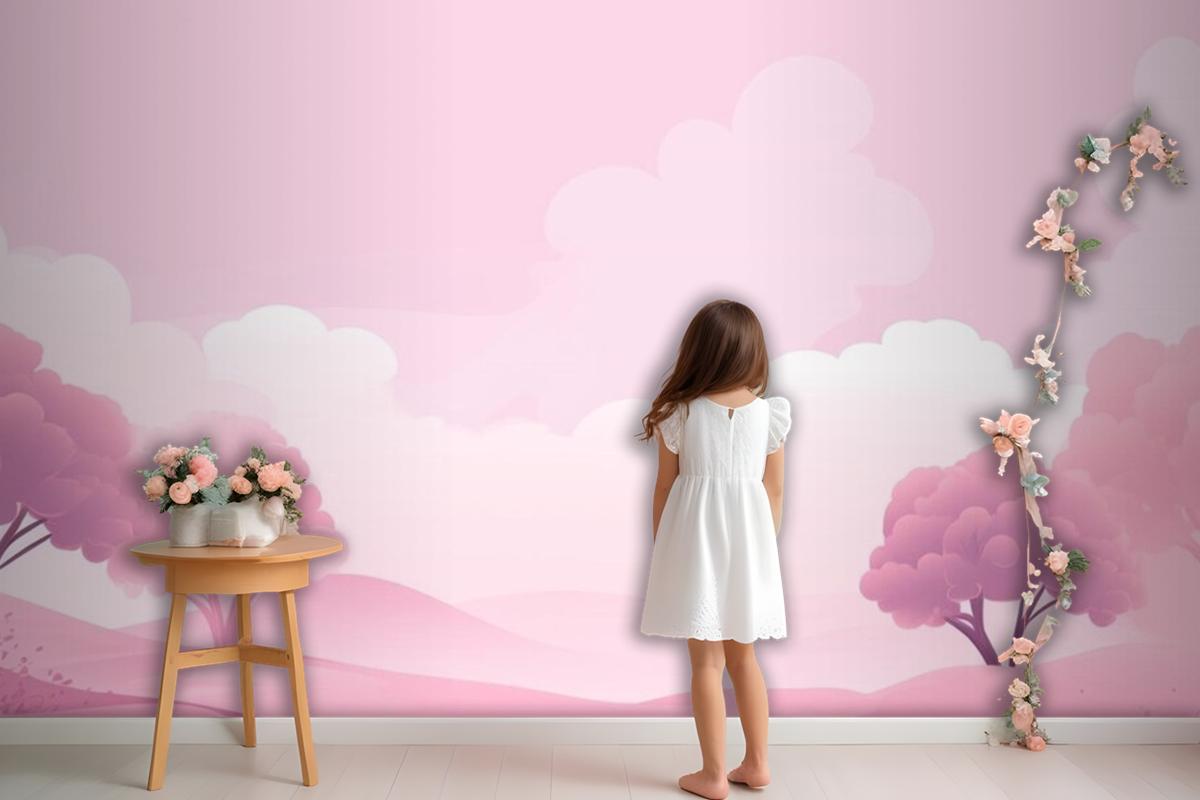 Light Pink Background Wallpaper Mural