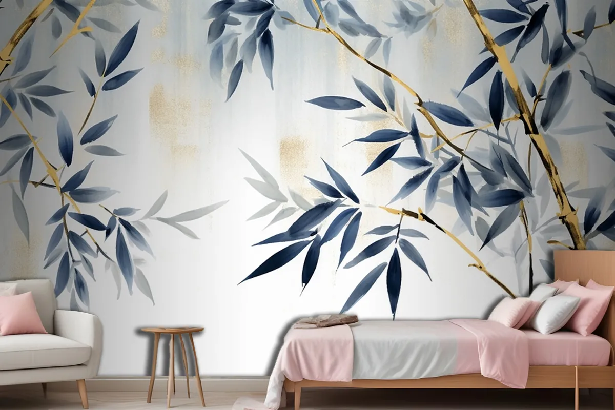 Modern Abstract Art Watercolor Floral Wallpaper Mural