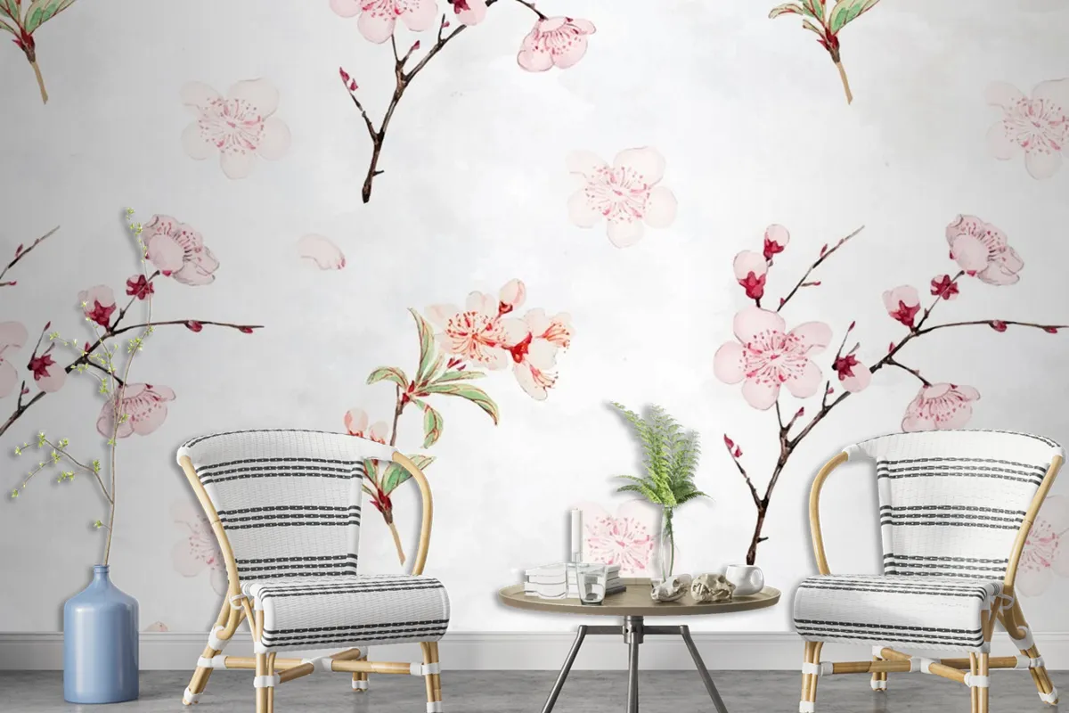 Plum Blossom Pattern Background Wallpaper Mural