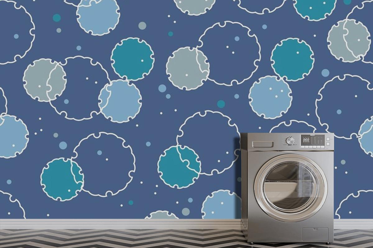 Seamless Pattern With Japanese Vintage Snow Graphic Symbols Wallpaper Mural