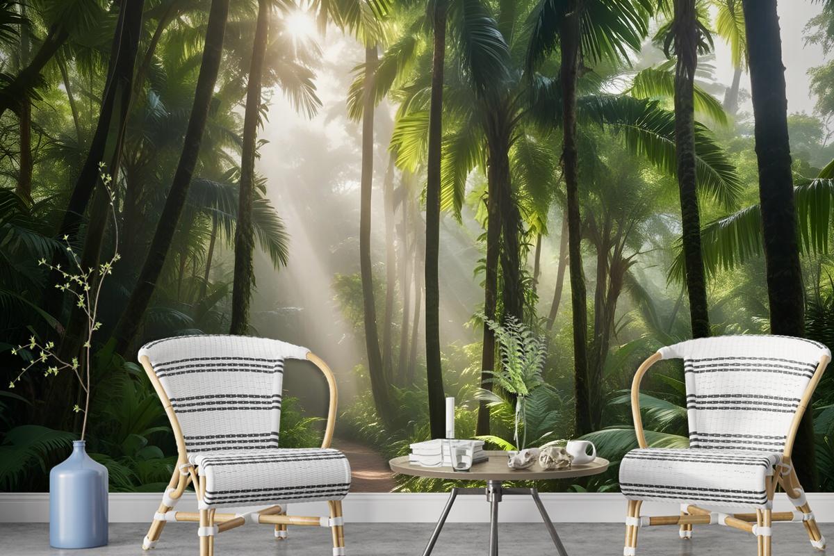 Tropical Forest Jungle Scenery Wallpaper Mural