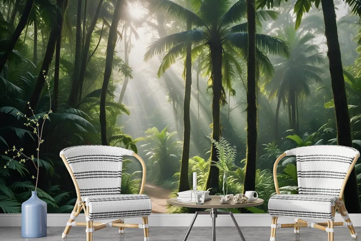 Tropical Forest Jungle Scenery Wallpaper Mural