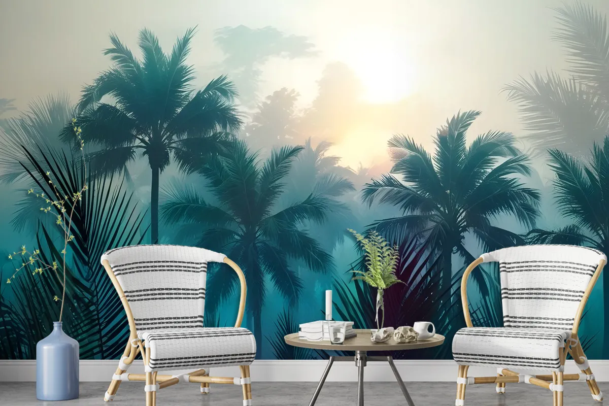 Tropical Palm Forest Wallpaper Mural