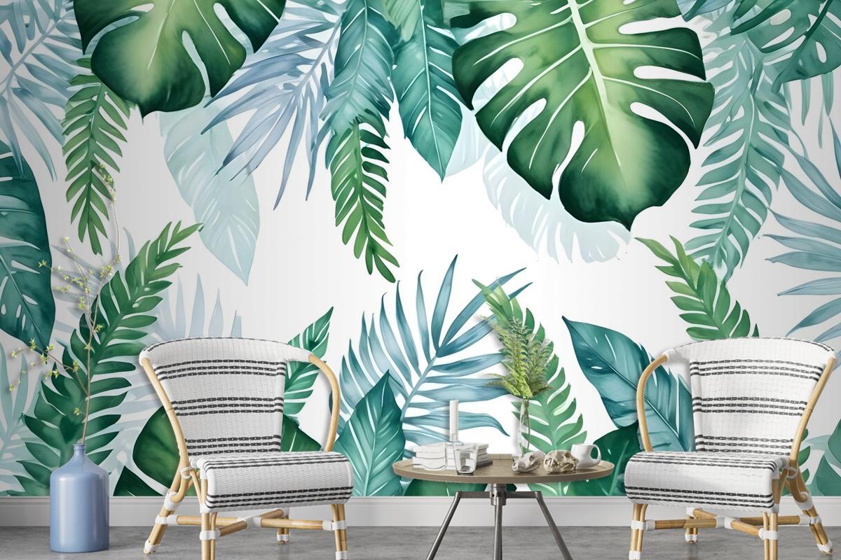 Tropical Palm Leaf Wallpaper Mural