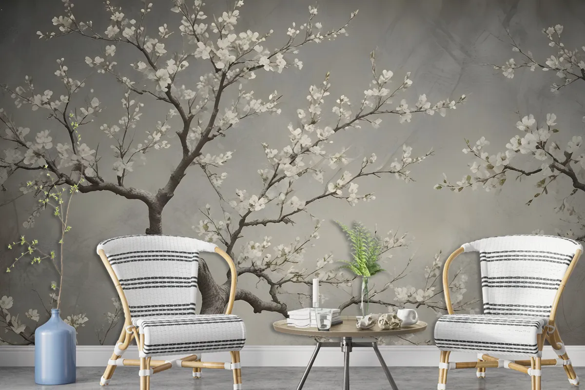 Vintage Dark Blossom Wallpaper Mural