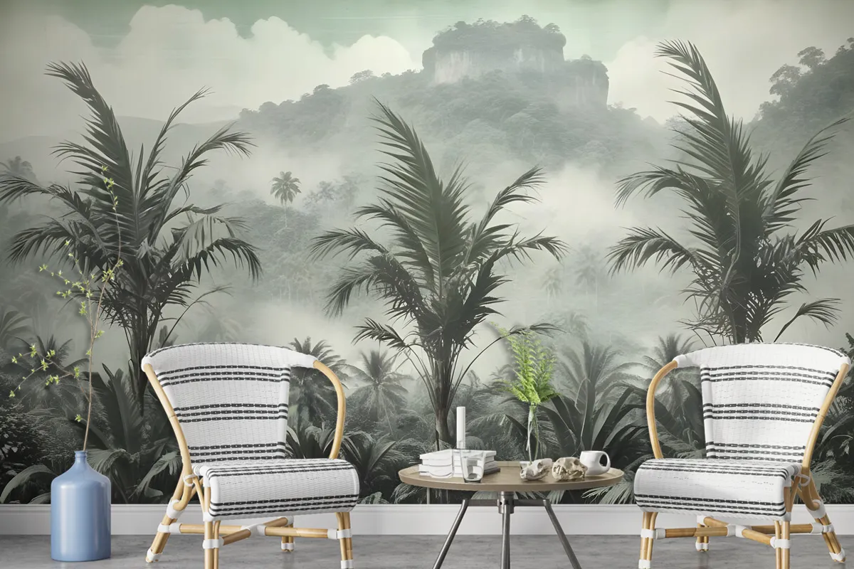 Vintage Tropical Forest Wallpaper Mural