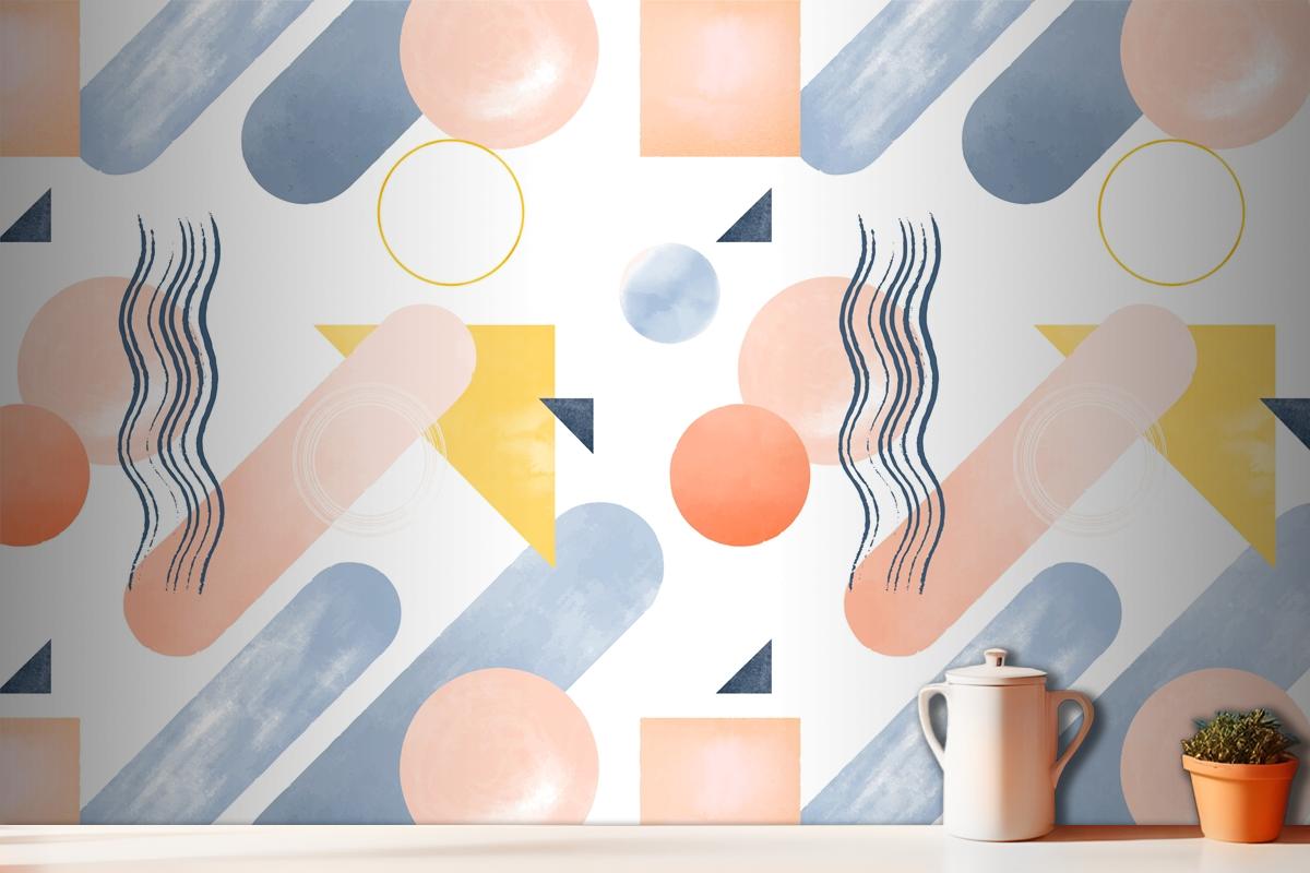 Watercolor Abstract Design Kitchen Wallpaper Mural