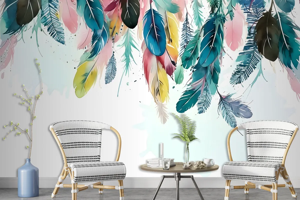 Watercolor Banana Leaf Wallpaper Mural