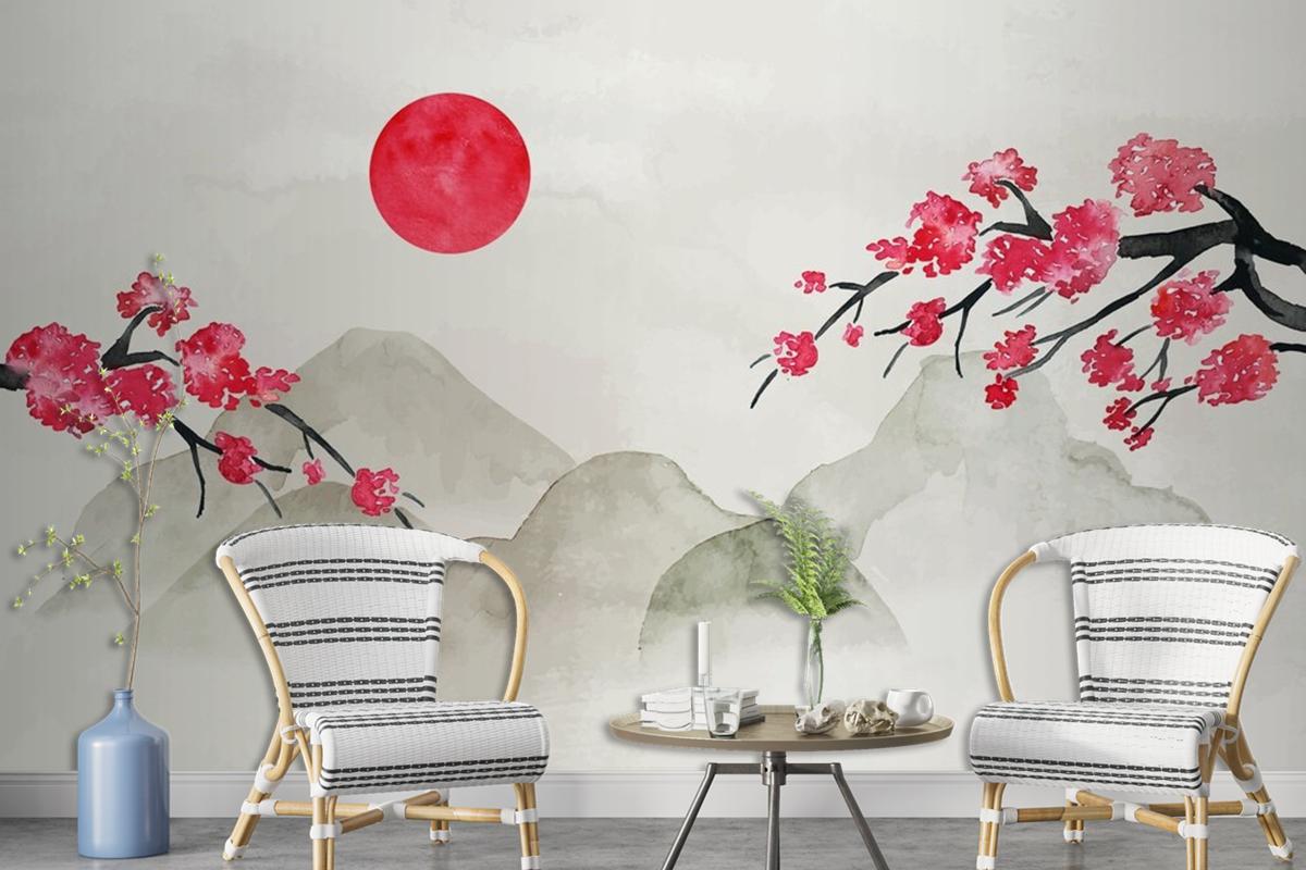 Watercolor Chinese Style Background Wallpaper Mural