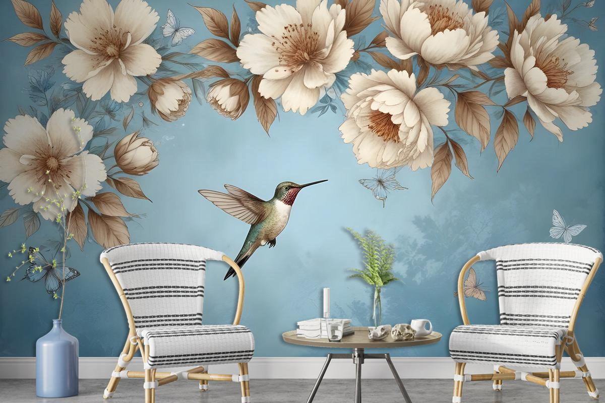 Watercolor Floral Pastel Flower Wallpaper Mural