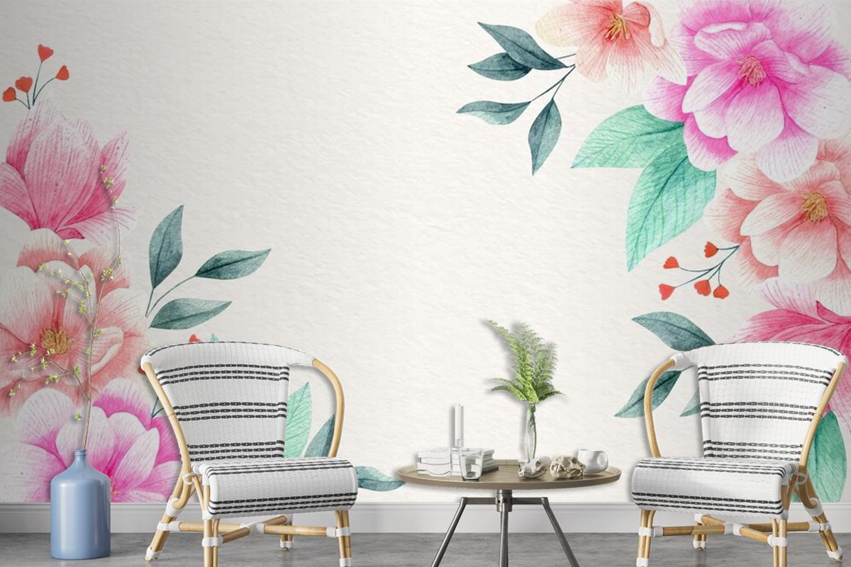 Watercolor Floral Wallpaper Mural 