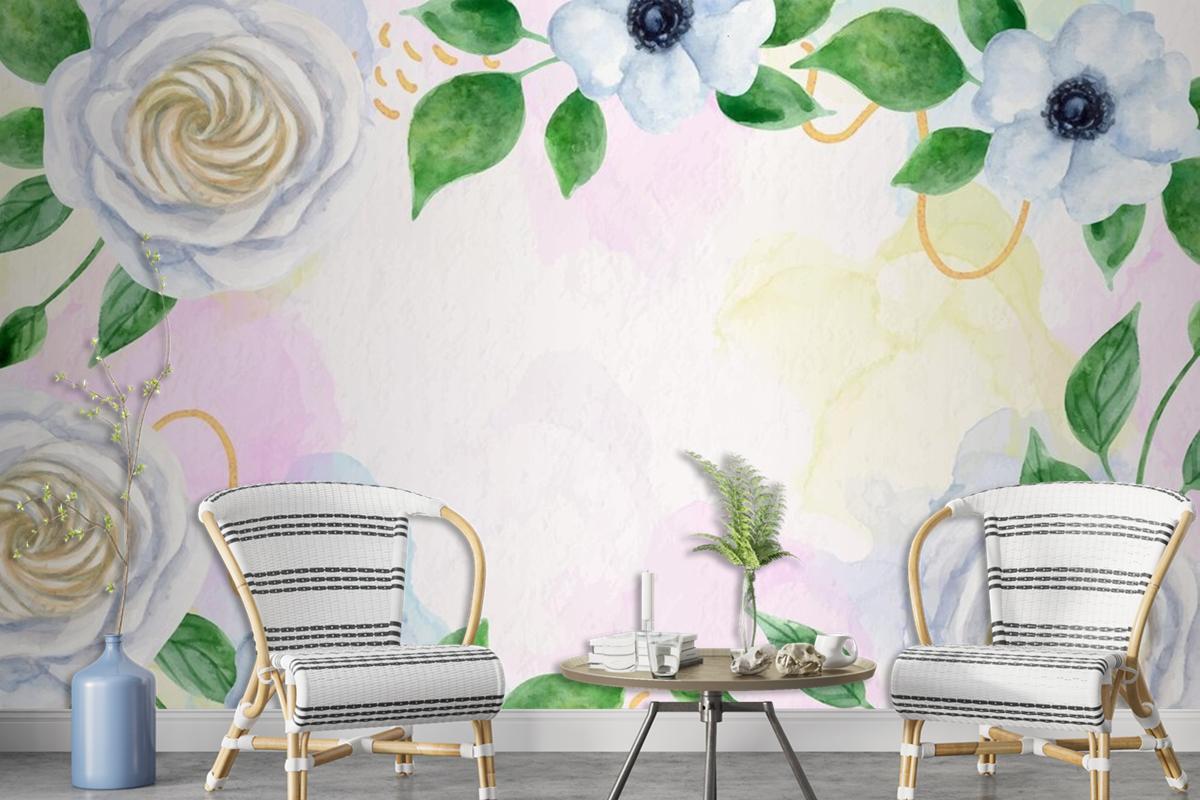 Watercolor Natural Background Wallpaper Mural