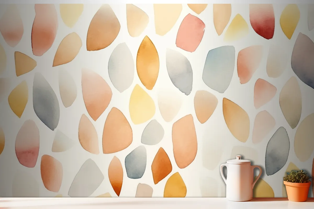 Watercolor Seamless Pattern Kitchen Wallpaper Mural