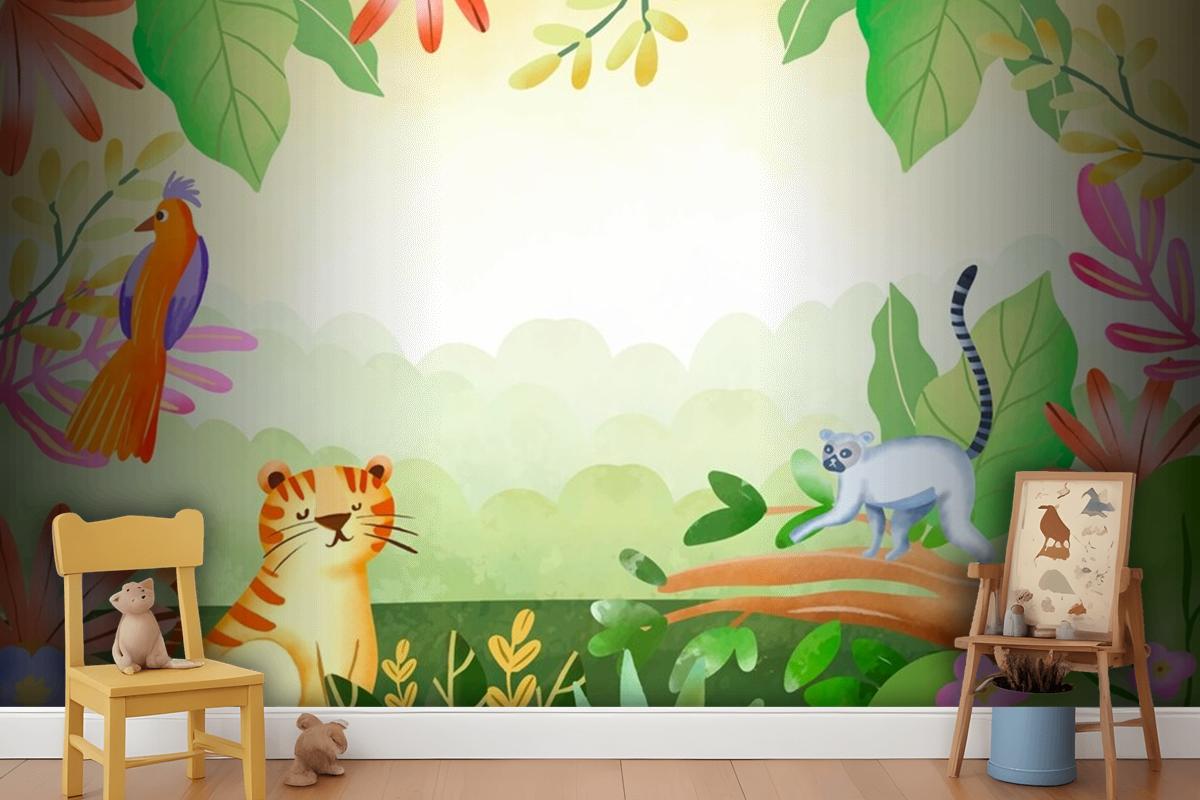 Watercolor World Wildlife Day Background Wallpaper Mural