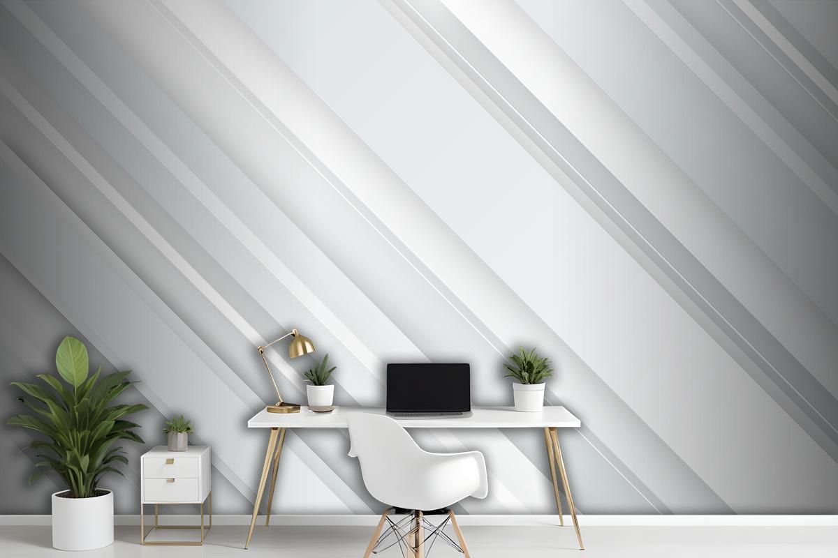 White Abstract Background Wallpaper Mural