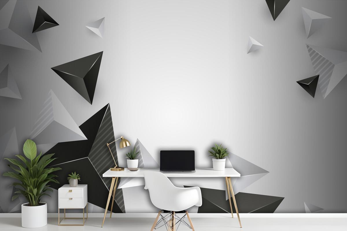 Realistic Polygonal Background Office Wallpaper Mural