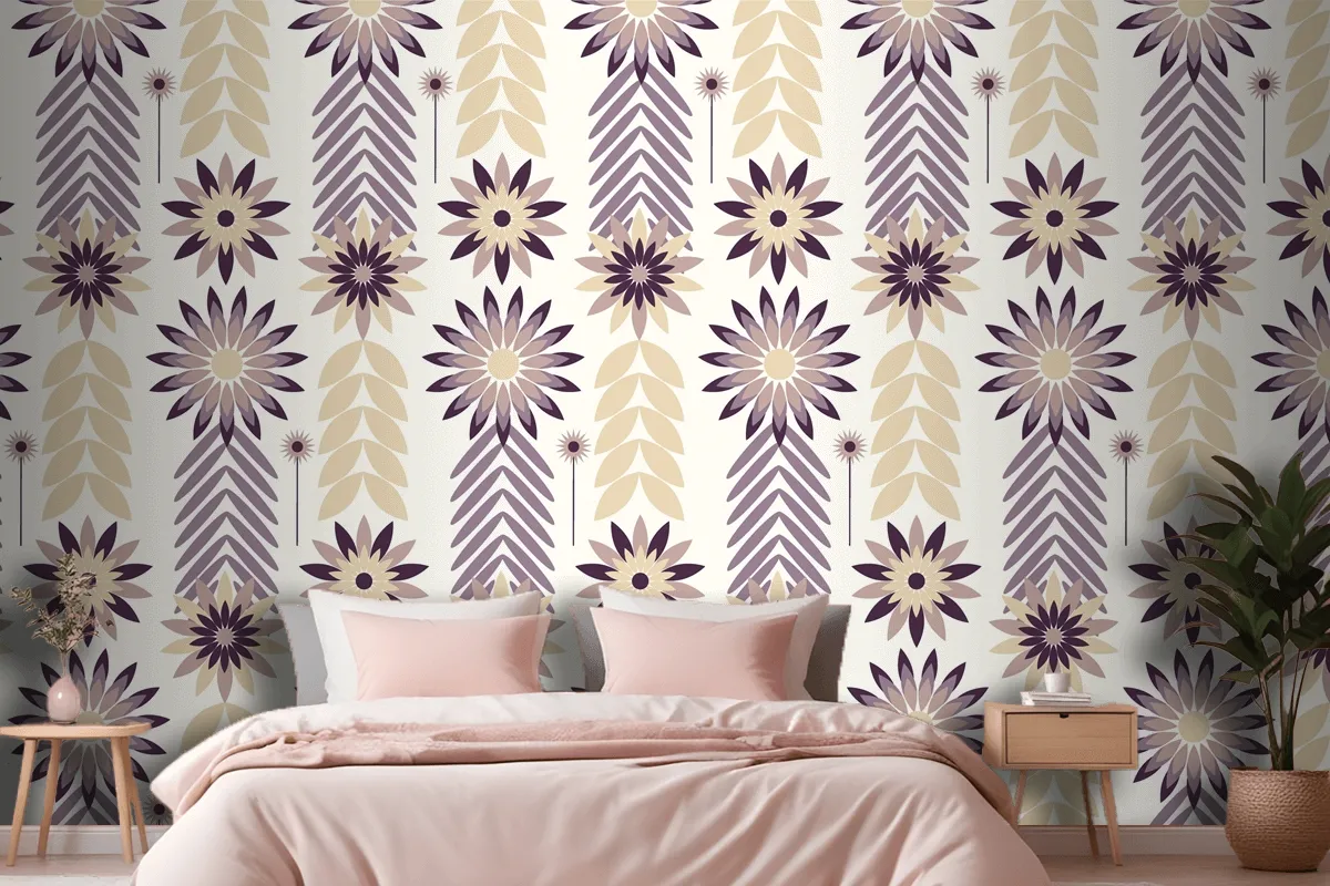 Flat Scandinavian Design Pattern Wallpaper Mural