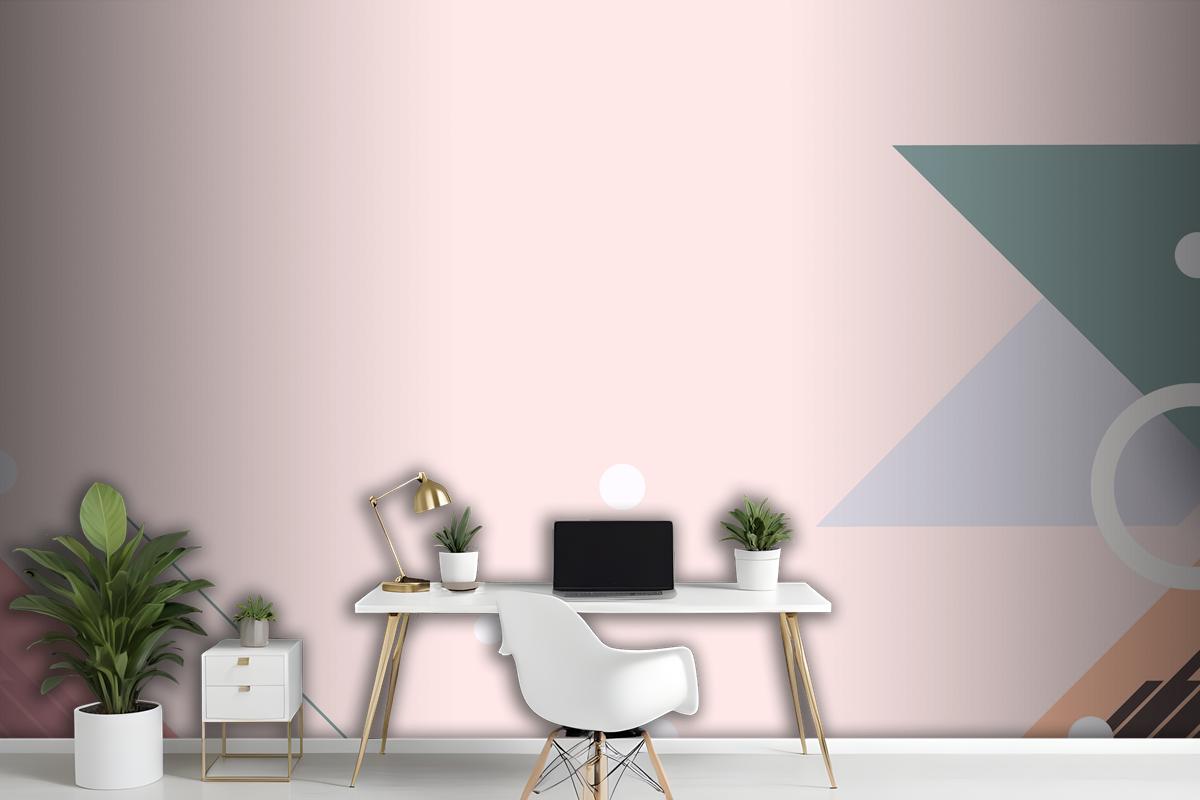 Geometric Background With Abstract Shapes Wallpaper Mural