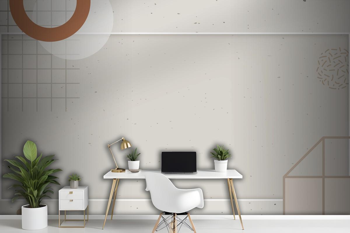 Beige Tone Memphis Blog Banner Template Wallpaper Mural