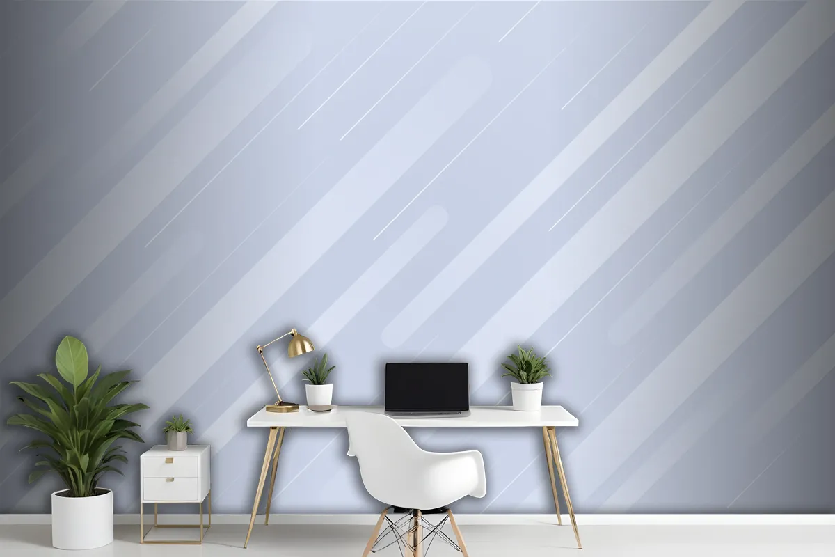 Gradient White Monochrome Background Office Wallpaper Mural