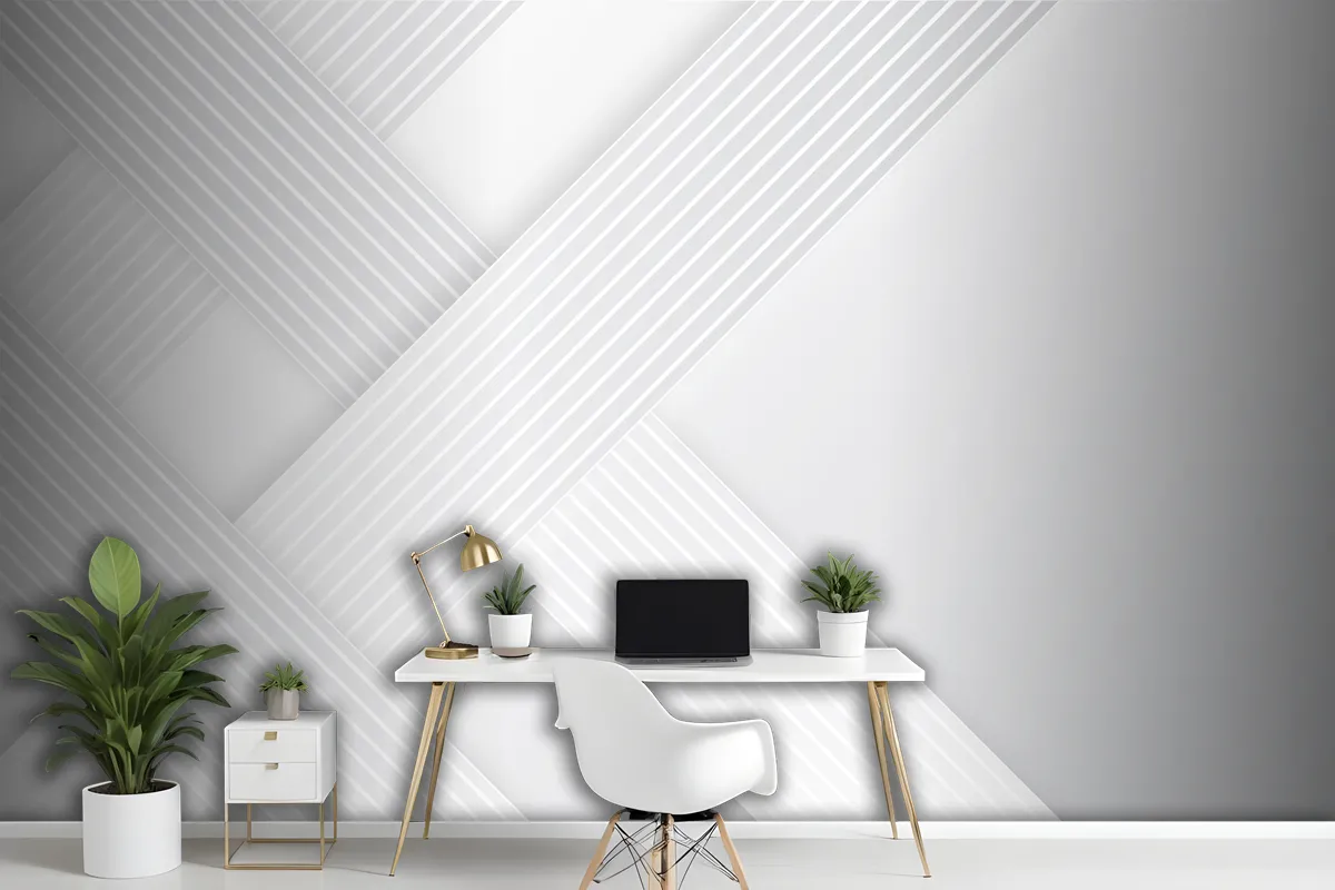 Paper Style Dynamic Lines Background Office Wallpaper Mural