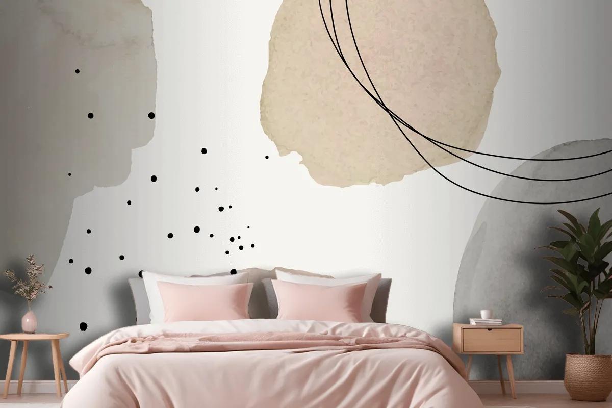 Abstract Background In Brown Watercolor Wallpaper Mural