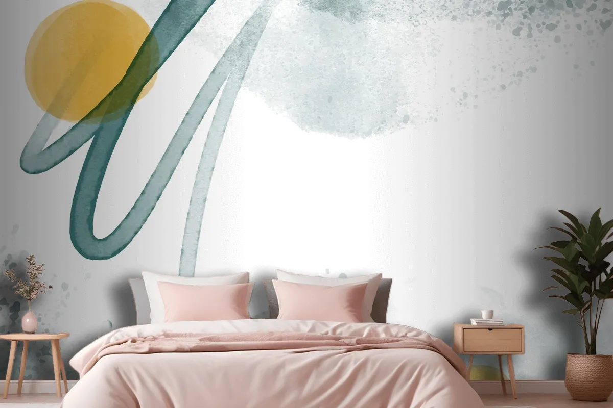 Abstract Watercolor Background Wallpaper Mural