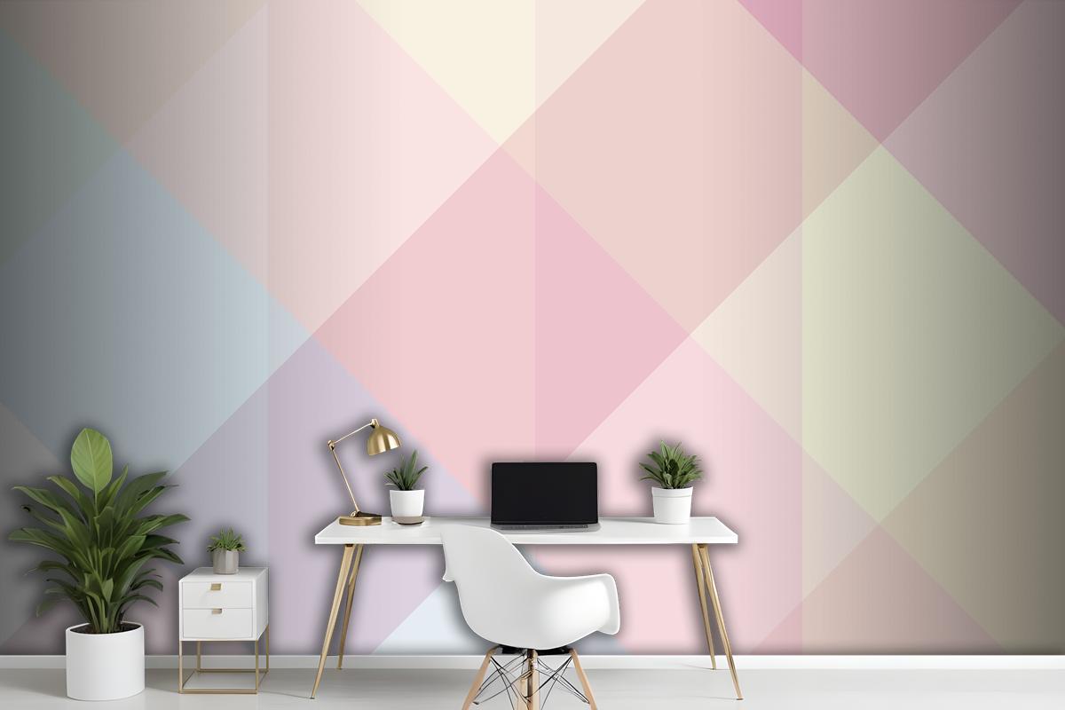 Line With Various Shapes And Colours Different Colored Backdrops Wallpaper Mural