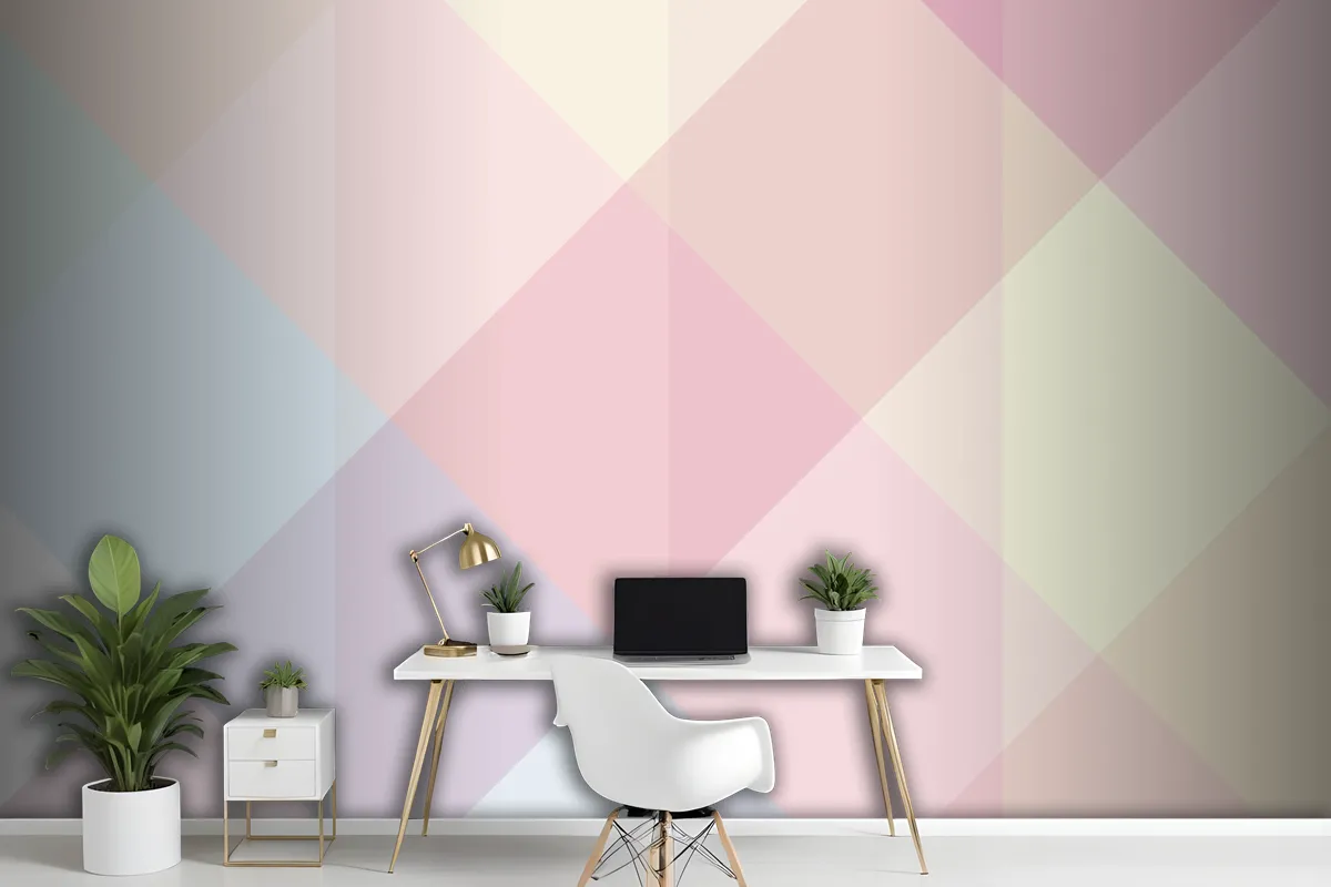 Line With Various Shapes And Colours Different Colored Backdrops Wallpaper Mural