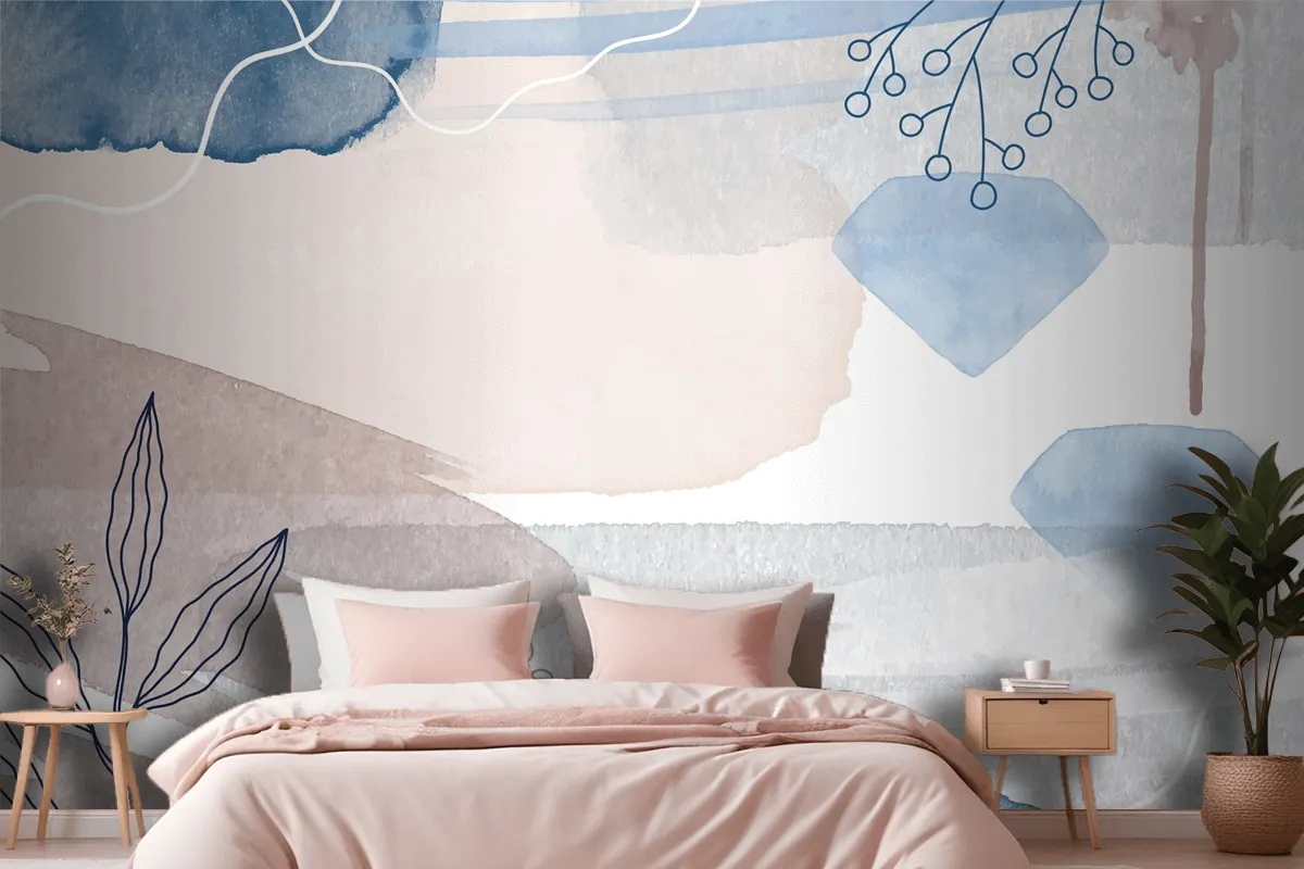 Abstract Watercolor Background Wallpaper Mural