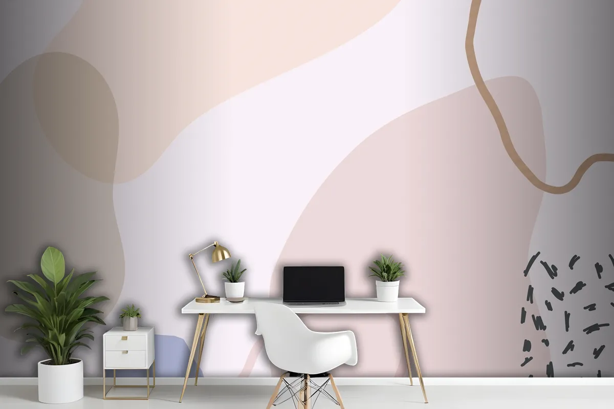 Aesthetic Pastel Abstract Background Wallpaper Mural