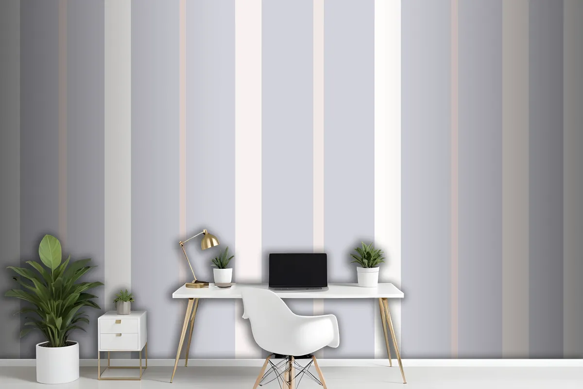 Aesthetic Background Line Pattern In Purple Pastel Wallpaper Mural