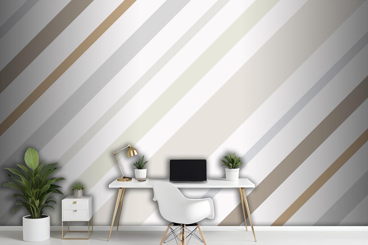 Cream Background Striped Pattern In Beige Aesthetic Design Wallpaper Mural