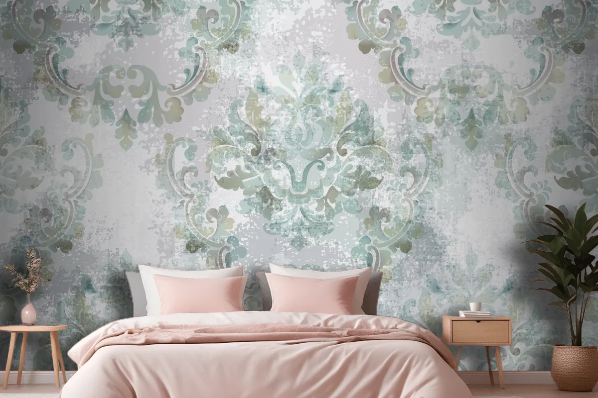 Baroque Texture Pattern Bedroom Wallpaper Mural