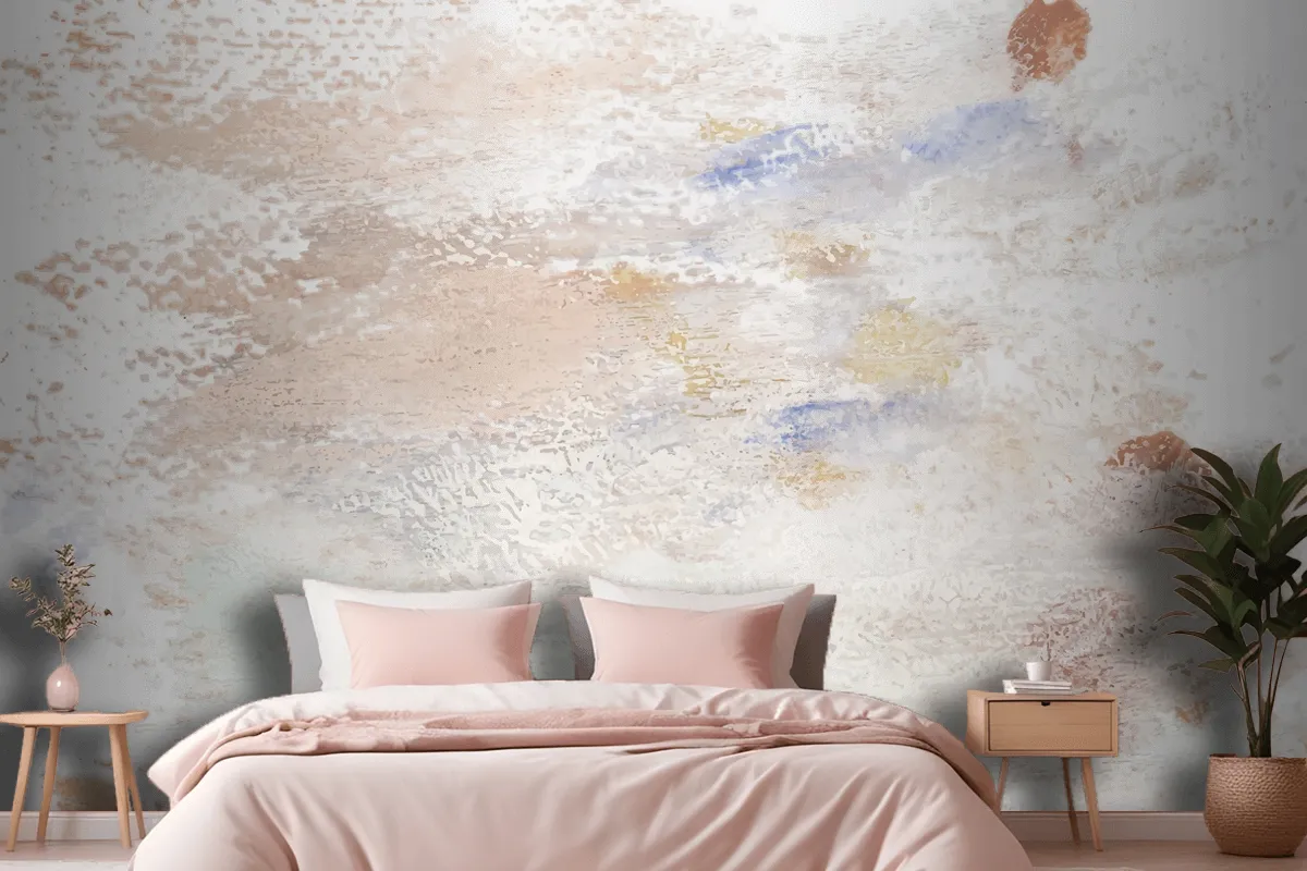 Earth Tone Paint On A Canvas Wallpaper Mural