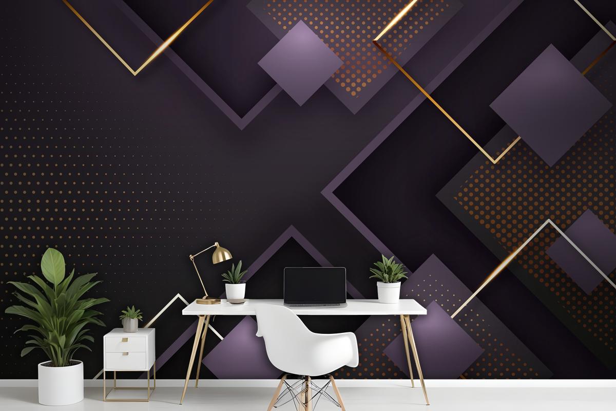 Realistic Elegant Geometric Shapes Background Wallpaper Mural