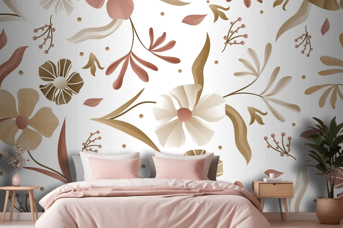 Gradient Monochromatic Pattern Wallpaper Mural