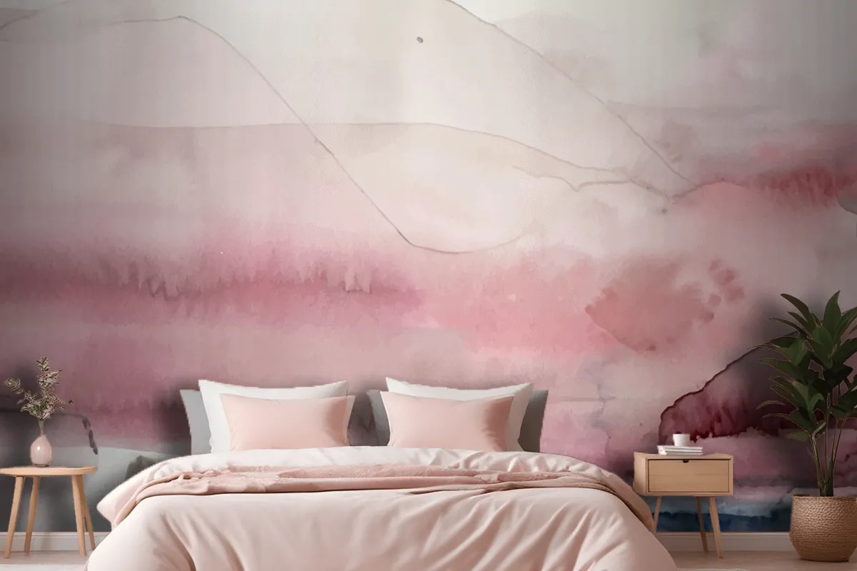 Soft Watercolor Splash Stain Background Wallpaper Mural