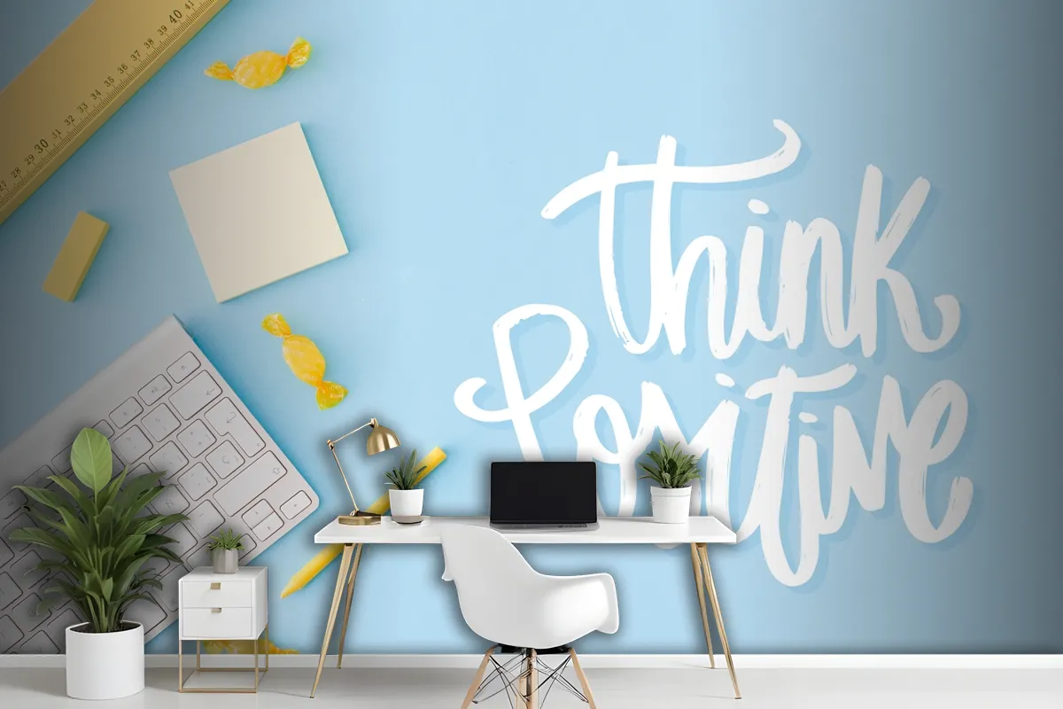 Lettering Style With Photo Wallpaper Mural