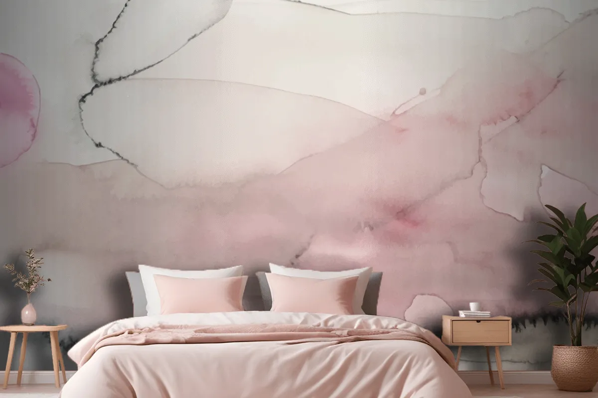 Soft Watercolor Splash Stain Background Wallpaper Mural