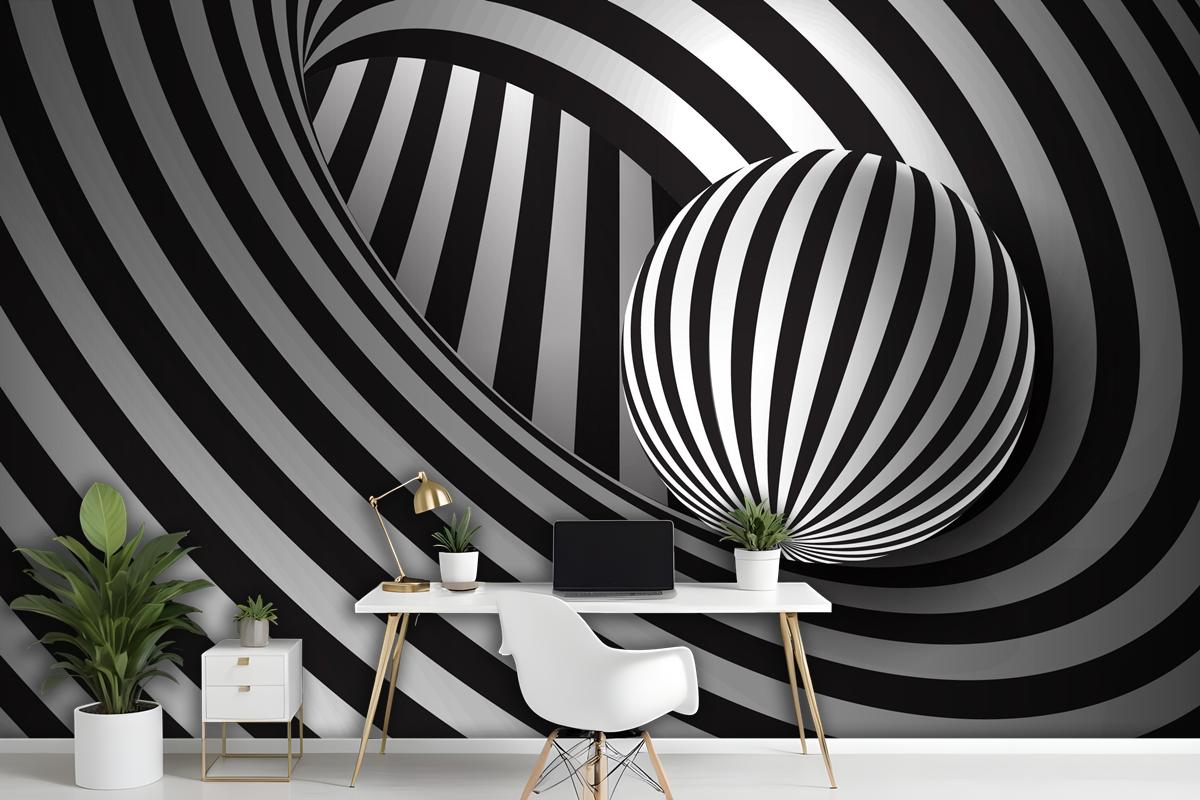 Psychedelic Optical Illusion Background Wallpaper Mural