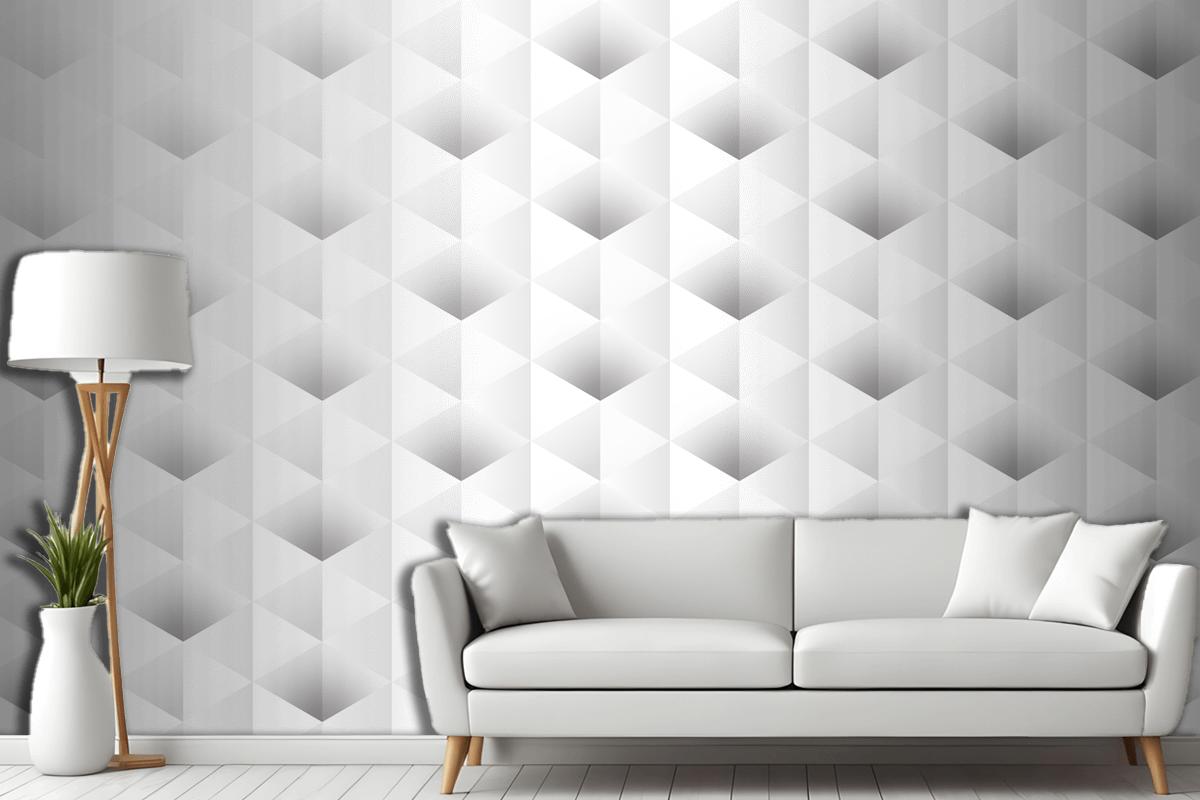 Abstract 3D Paper Style Living Room Wallpaper Mural