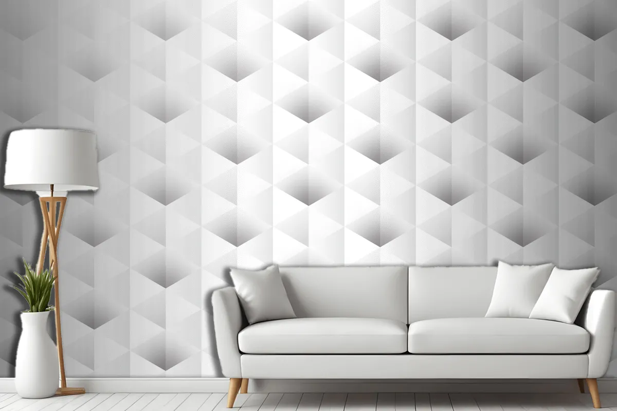 Abstract 3D Paper Style Living Room Wallpaper Mural